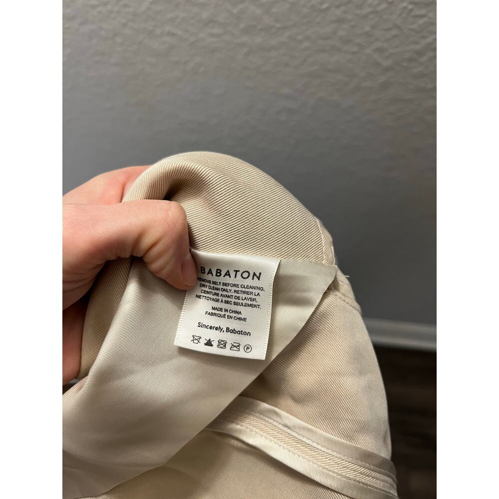 Aritzia Babaton Maximo Trench Coat XS Belted Drapey minimalist classic academia - Picture 10 of 11